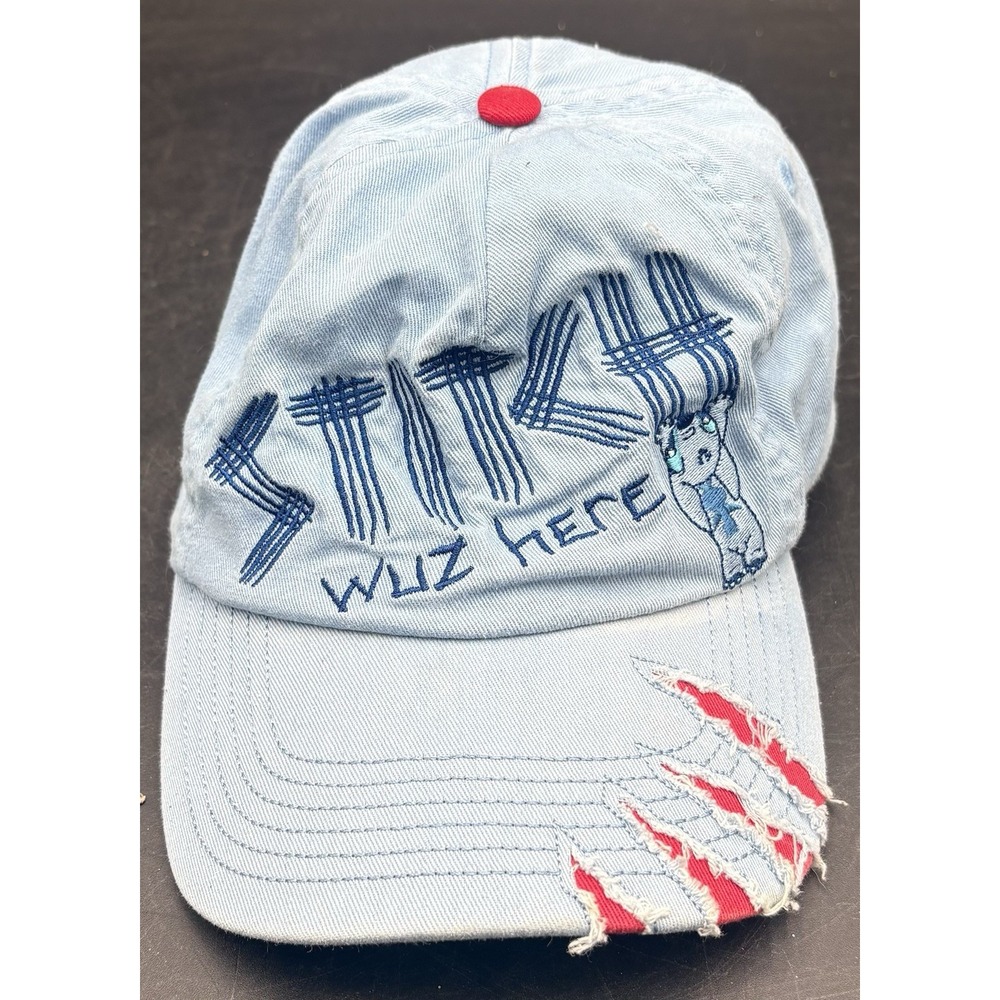 Disney Stitch Wuz Here Blue Youth Baseball Hat Cap Lilo Stitch